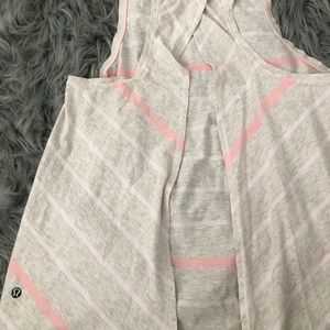 Lululemon size 6 open back flow tank top
